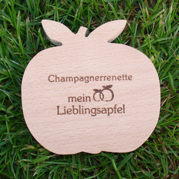 Champagnerrenette mein Lieblingsapfel, dekorativer Holzapfel