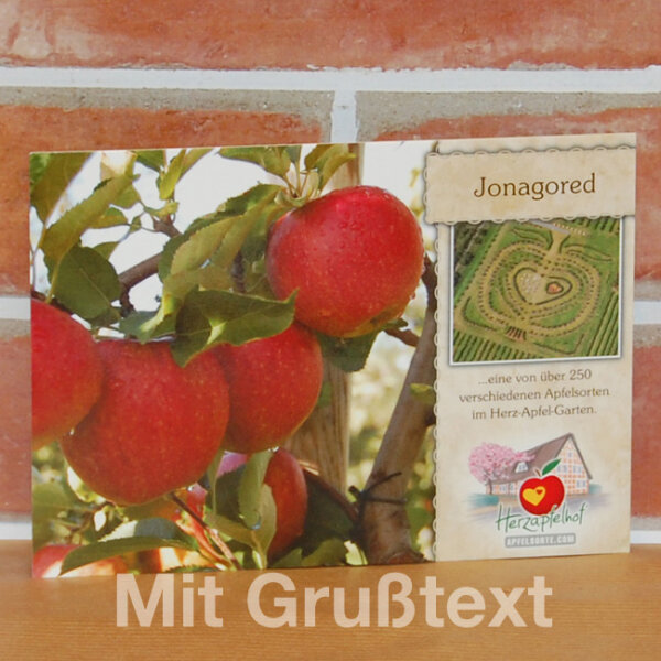 Grußkarte Jonagored Apfel
