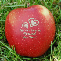 Apfel mit Branding Für den besten Freund der Welt