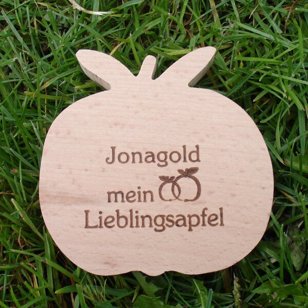 Jonagold mein Lieblingsapfel, dekorativer Holzapfel