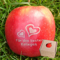 Apfel mit Branding Für den besten Kollegen