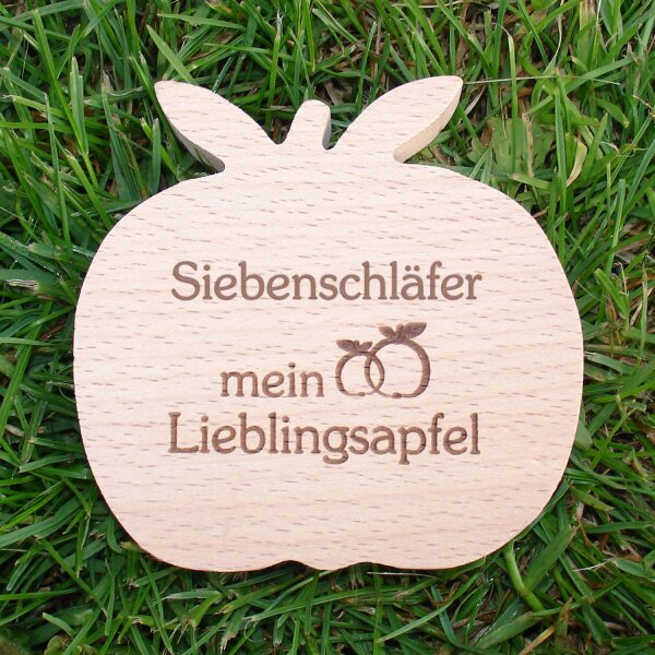 Siebenschläfer - mein Lieblingsapfel - dekorativer Holzapfel