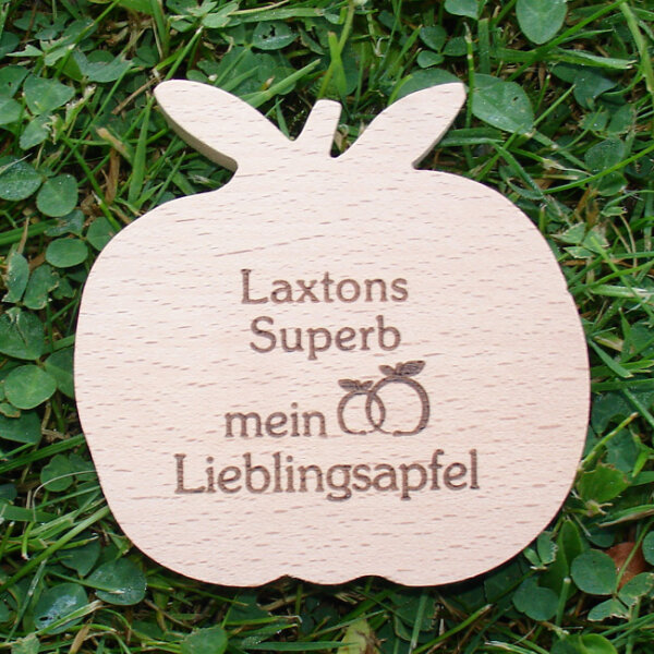 Laxtons Superb mein Lieblingsapfel, dekorativer Holzapfel