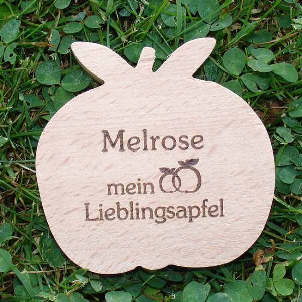 Melrose mein Lieblingsapfel, dekorativer Holzapfel