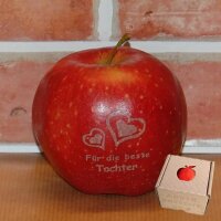 Apfel mit Branding Für die beste Tochter