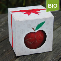 Bio-Sternapfel in Weihnachtsapfelbox