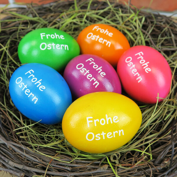 "Frohe Ostern"-Eier