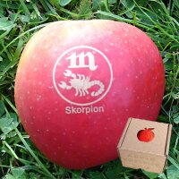 Apfel mit Branding Sternzeichen Skorpion|truncate:60