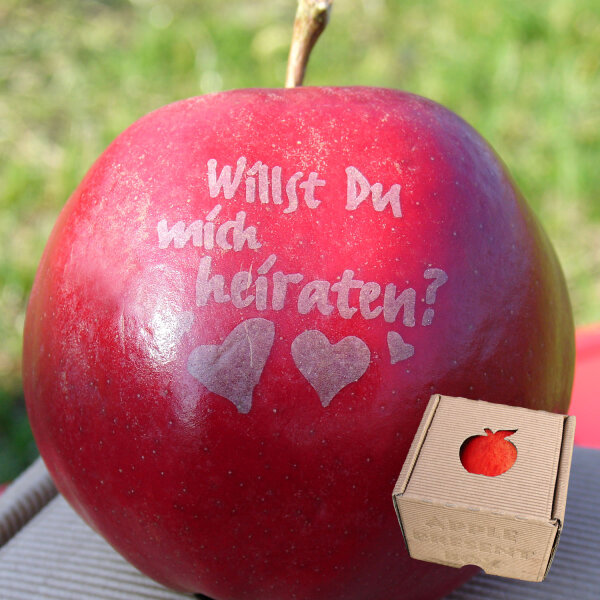 Apfel - Branding Willst Du mich heiraten?