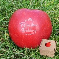 Fit in den Frühling - Apfel in Geschenkbox