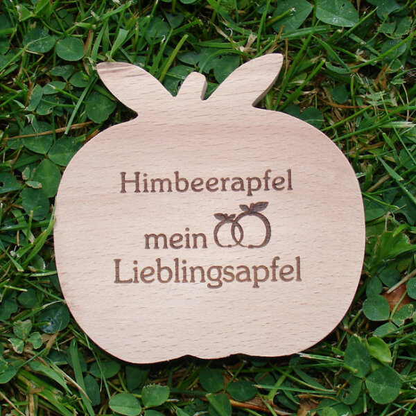 Himbeerapfel mein Lieblingsapfel, dekorativer Holzapfel