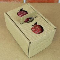 Box mit 2 roten Bio-Äpfeln / APPLE PRESENT BOX /...