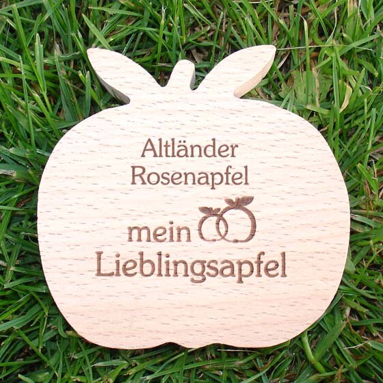 Altländer Rosenapfel mein Lieblingsapfel, dekor. Holzapfel