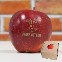Apfel mit Branding Frohe Ostern Stupsi|truncate:60