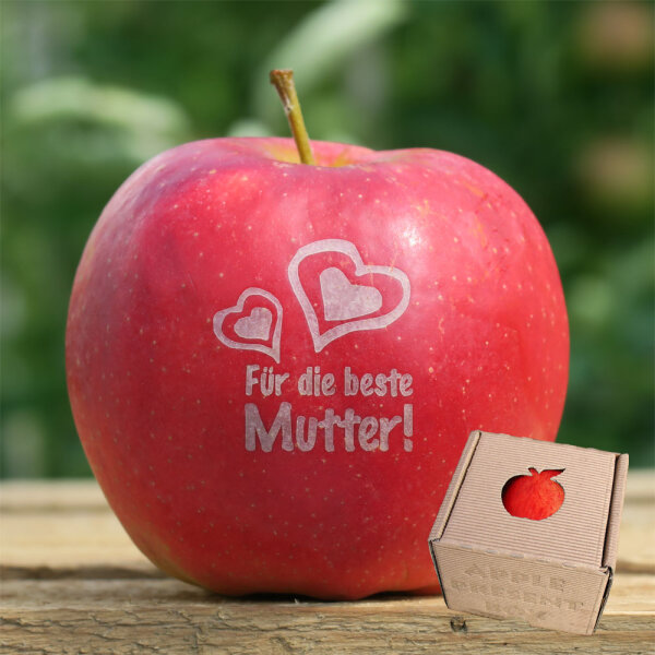 Apfel mit Branding Für die beste Mutter