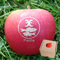 Apfel mit Branding Sternzeichen Fische|truncate:60