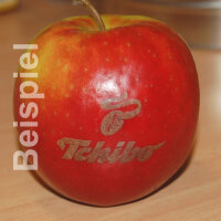 roter Logo-Apfel Laser in 1er APB im Geschenkkarton