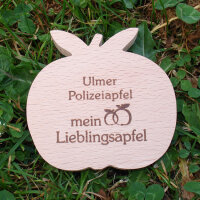Ulmer Polizeiapfel mein Lieblingsapfel, dekor. Holzapfel