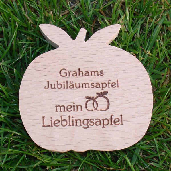 Grahams Jubiläumsapfel mein Lieblingsapfel, dekor. Holzapfel