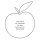 Apfel Wunschtext -  Branding 5 Zeilen je 15 Zeichen