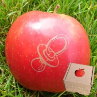 Apfel mit Branding Schnuller