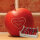 Liebesapfel rot / Ich liebe Dich! im Herz / 12 Äpfel Holzkiste / Kiste mit Namen