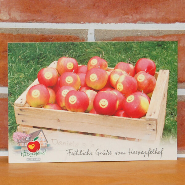 Ansichtskarte Smilie-Äpfel