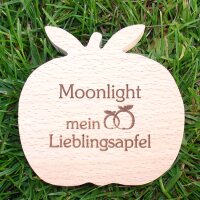 Moonlight mein Lieblingsapfel, dekorativer Holzapfel