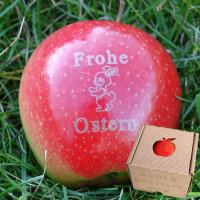 Apfel mit Branding Frohe Ostern mit Hase|truncate:60