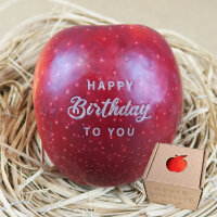 Happy Birthday - Apfel mit Branding