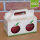 Box mit 2 roten Bio-Äpfeln / Box indiv. Druck 4c / Äpfel mit 2 Logomotiven