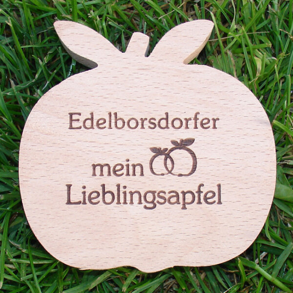 Edelborsdorfer mein Lieblingsapfel, dekorativer Holzapfel