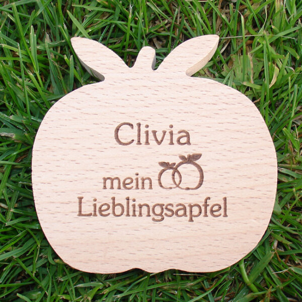 Clivia mein Lieblingsapfel, dekorativer Holzapfel