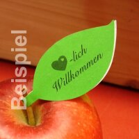 roter Apfel mit grünem Werbeblatt (HKS64)|truncate:60