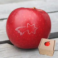 Apfel mit Branding Sternschnuppe