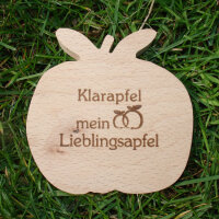 Klarapfel mein Lieblingsapfel,  dekorativer Holzapfel