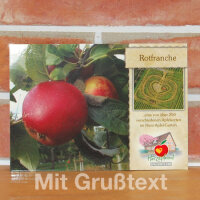 Grußkarte Rotfranche Apfel