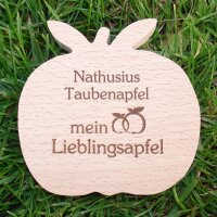 Nathusius Taubenapfel mein Lieblingsapfel, dekor. Holzapfel
