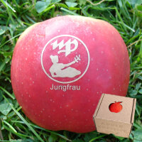 Apfel mit Branding Sternzeichen Jungfrau