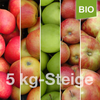 Bio-Äpfel 5kg-Steige / Probierpaket mit 5 Sorten
