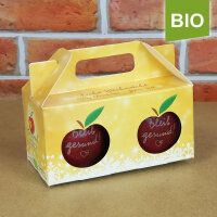 Box mit 2 roten Bio-Äpfeln / Weihnachtsbox / Bleib...