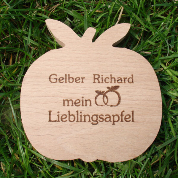 Gelber Richard mein Lieblingsapfel, dekorativer Holzapfel, 7,90