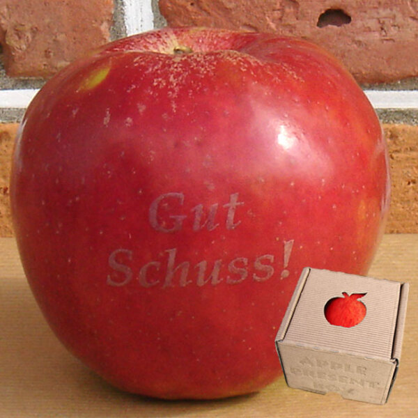 Apfel mit Branding Gut Schuss