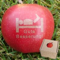 Apfel mit Branding Gute Besserung